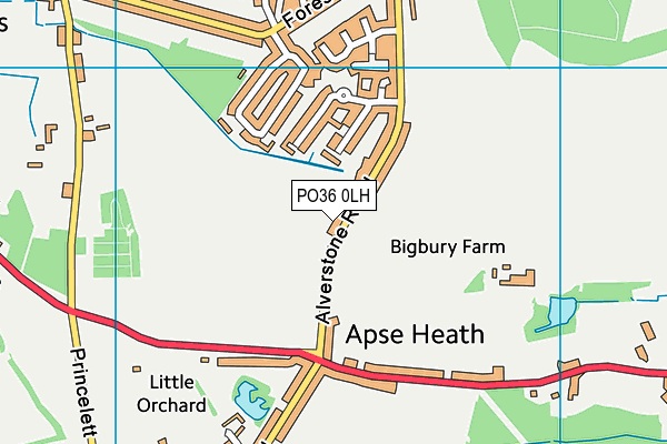 PO36 0LH map - OS VectorMap District (Ordnance Survey)