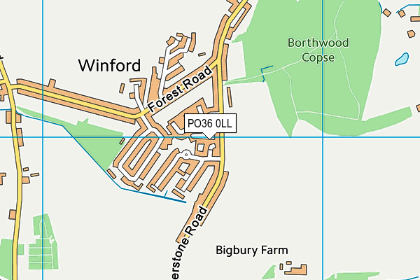 PO36 0LL map - OS VectorMap District (Ordnance Survey)