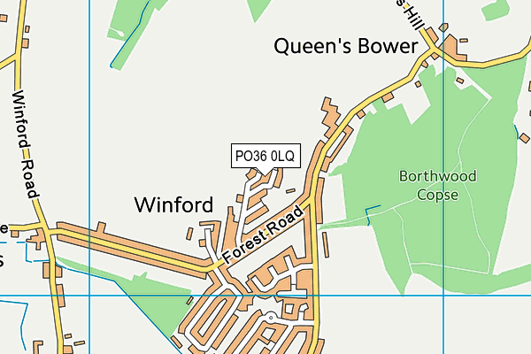 PO36 0LQ map - OS VectorMap District (Ordnance Survey)
