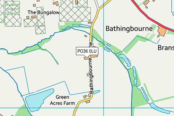 PO36 0LU map - OS VectorMap District (Ordnance Survey)