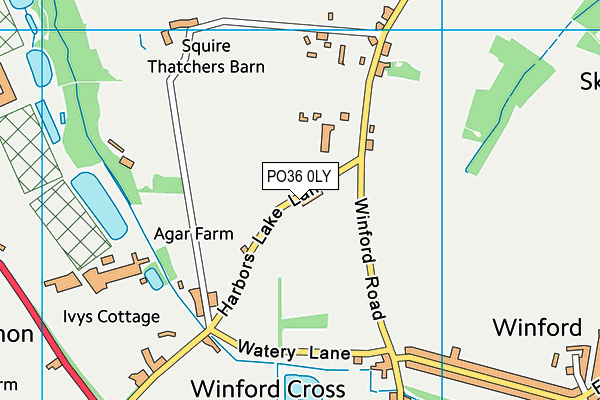 PO36 0LY map - OS VectorMap District (Ordnance Survey)