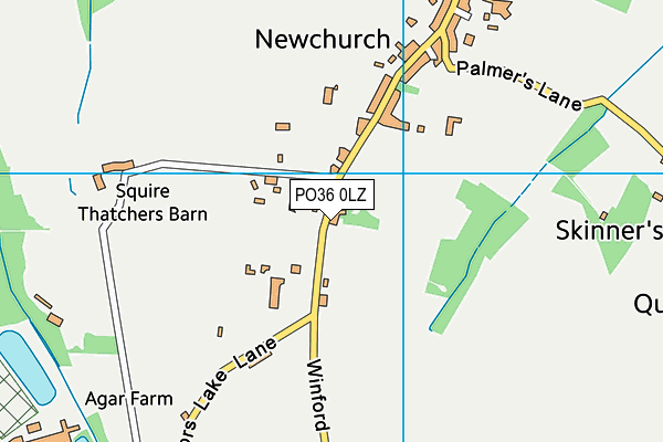 PO36 0LZ map - OS VectorMap District (Ordnance Survey)