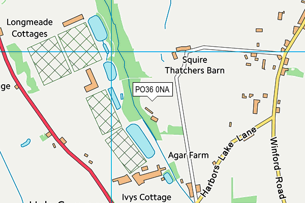 PO36 0NA map - OS VectorMap District (Ordnance Survey)