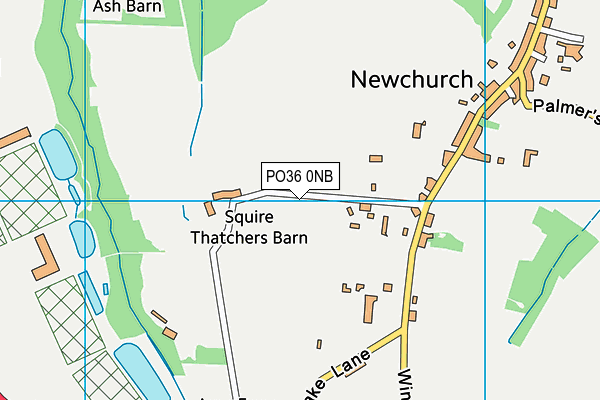 PO36 0NB map - OS VectorMap District (Ordnance Survey)