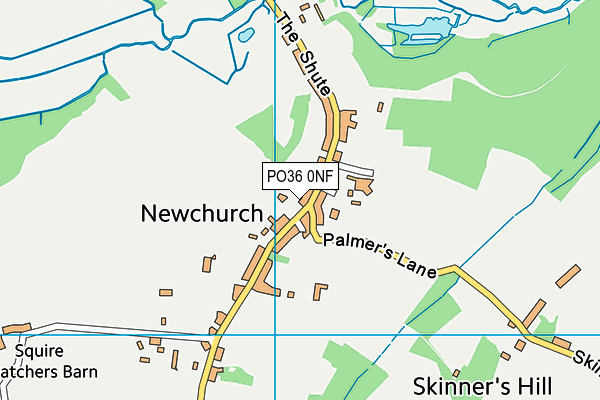 PO36 0NF map - OS VectorMap District (Ordnance Survey)