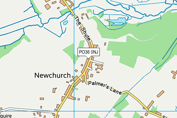 PO36 0NJ map - OS VectorMap District (Ordnance Survey)