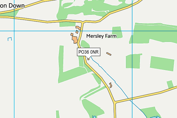 PO36 0NR map - OS VectorMap District (Ordnance Survey)