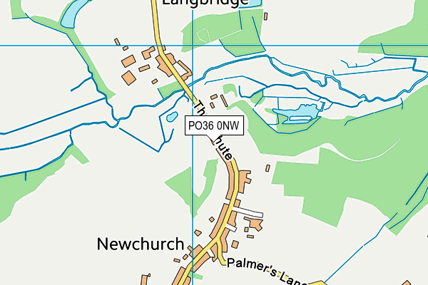PO36 0NW map - OS VectorMap District (Ordnance Survey)