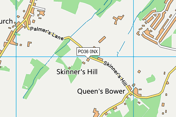 PO36 0NX map - OS VectorMap District (Ordnance Survey)