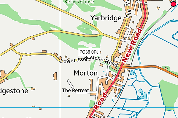 PO36 0PJ map - OS VectorMap District (Ordnance Survey)