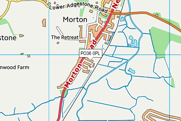 PO36 0PL map - OS VectorMap District (Ordnance Survey)