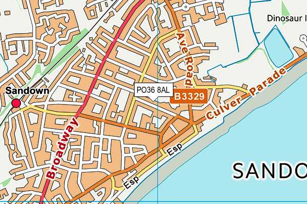 PO36 8AL map - OS VectorMap District (Ordnance Survey)