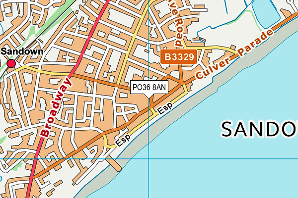 PO36 8AN map - OS VectorMap District (Ordnance Survey)