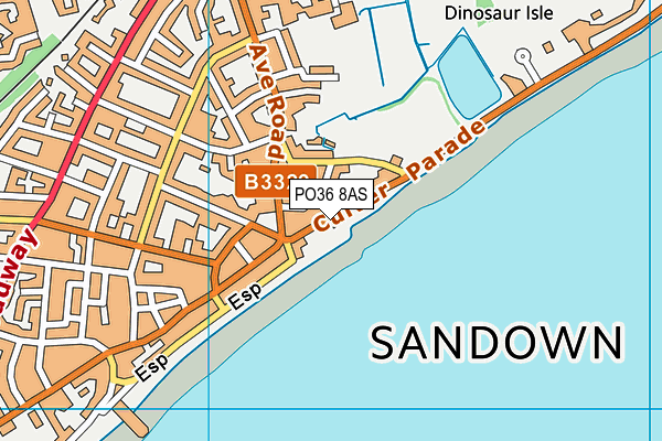 PO36 8AS map - OS VectorMap District (Ordnance Survey)