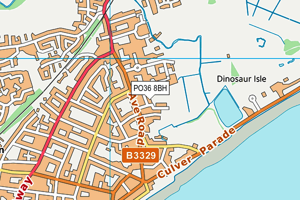 PO36 8BH map - OS VectorMap District (Ordnance Survey)