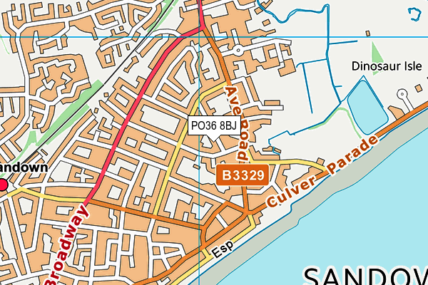 PO36 8BJ map - OS VectorMap District (Ordnance Survey)