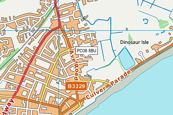 PO36 8BU map - OS VectorMap District (Ordnance Survey)