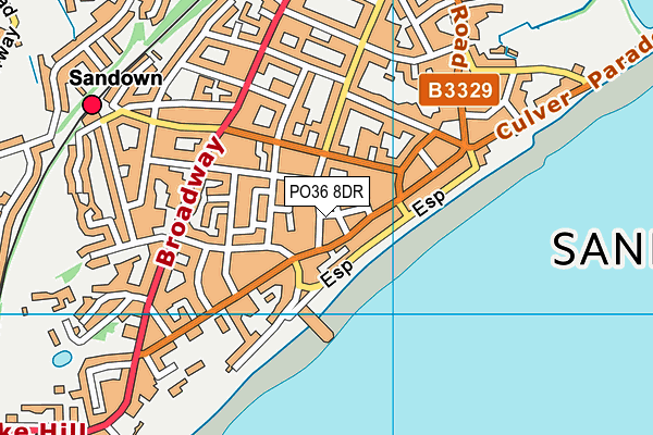 PO36 8DR map - OS VectorMap District (Ordnance Survey)