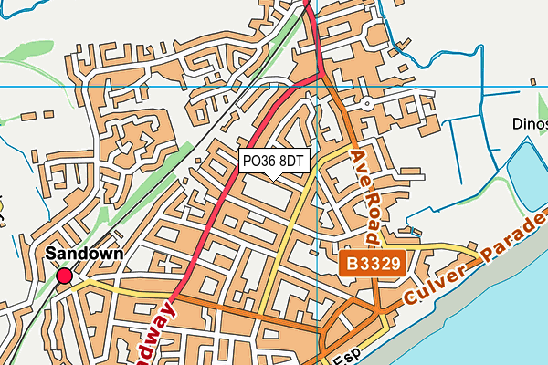 PO36 8DT map - OS VectorMap District (Ordnance Survey)