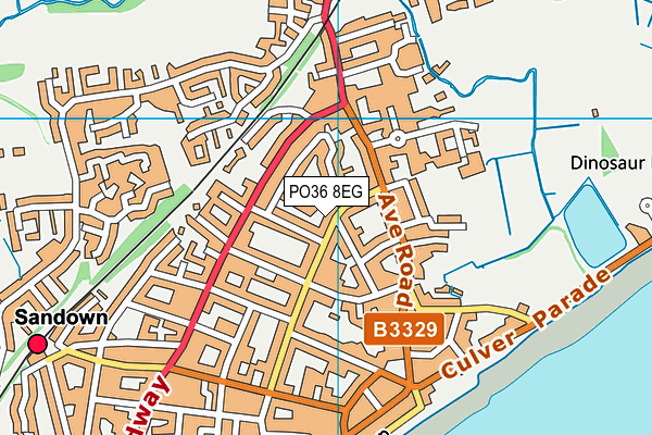PO36 8EG map - OS VectorMap District (Ordnance Survey)