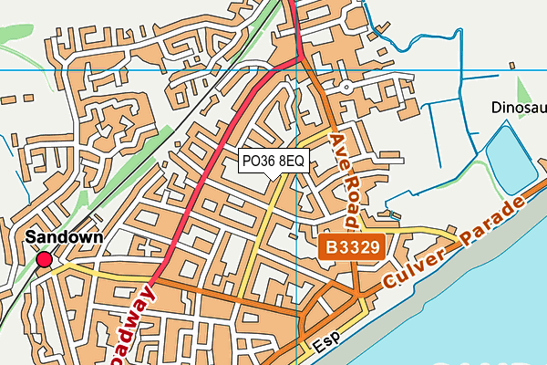 PO36 8EQ map - OS VectorMap District (Ordnance Survey)