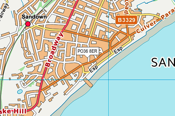 PO36 8ER map - OS VectorMap District (Ordnance Survey)