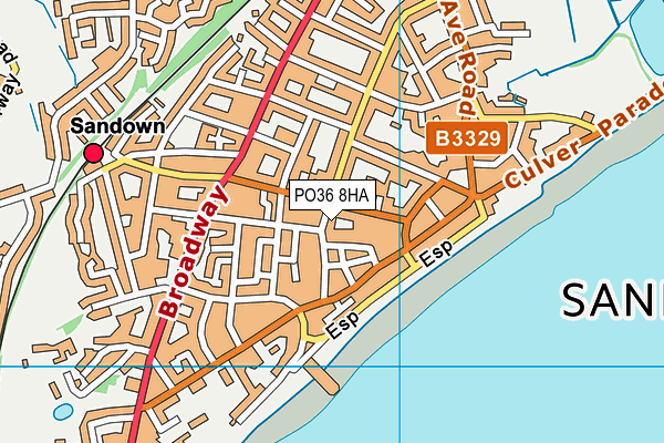 PO36 8HA map - OS VectorMap District (Ordnance Survey)