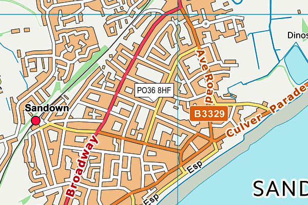 PO36 8HF map - OS VectorMap District (Ordnance Survey)