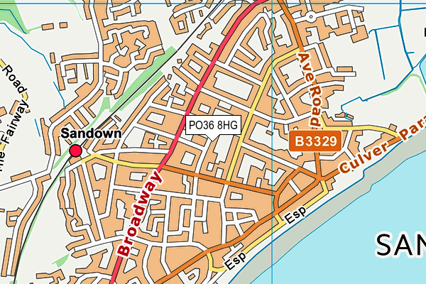 PO36 8HG map - OS VectorMap District (Ordnance Survey)