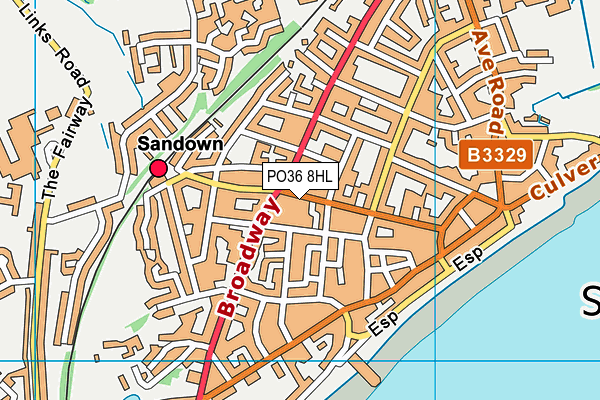 PO36 8HL map - OS VectorMap District (Ordnance Survey)