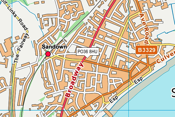 PO36 8HU map - OS VectorMap District (Ordnance Survey)