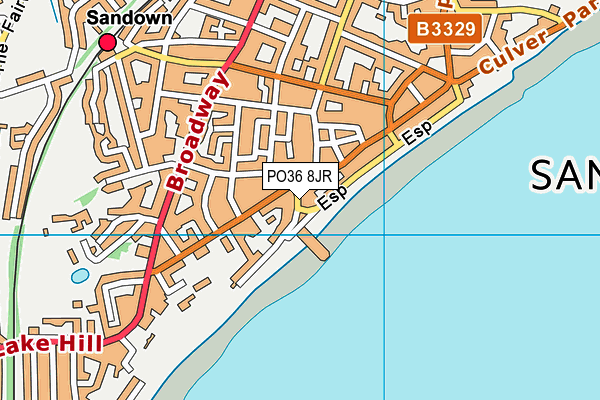 PO36 8JR map - OS VectorMap District (Ordnance Survey)