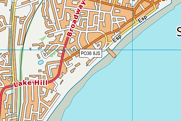 PO36 8JS map - OS VectorMap District (Ordnance Survey)