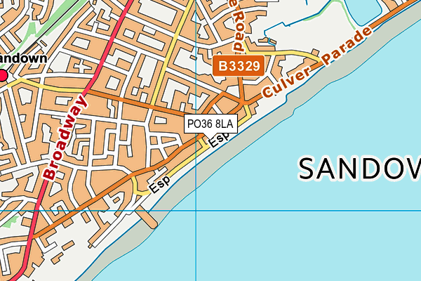 PO36 8LA map - OS VectorMap District (Ordnance Survey)