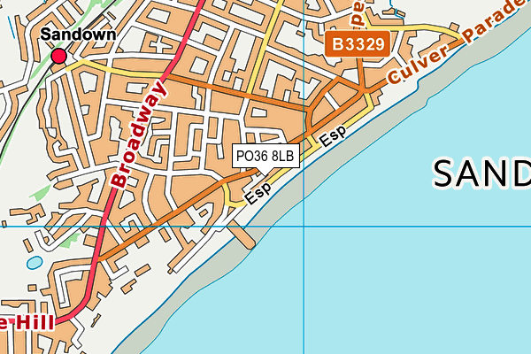 PO36 8LB map - OS VectorMap District (Ordnance Survey)