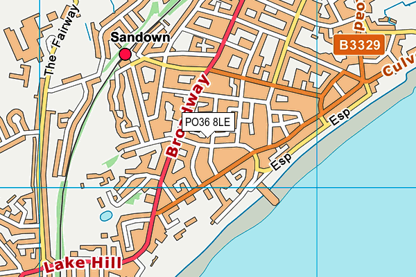 PO36 8LE map - OS VectorMap District (Ordnance Survey)