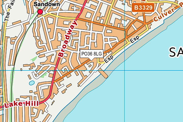 PO36 8LG map - OS VectorMap District (Ordnance Survey)