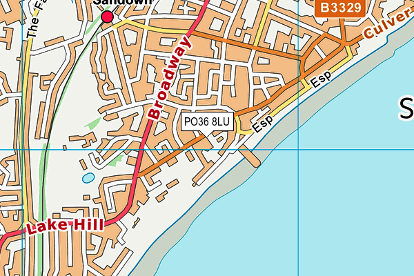 PO36 8LU map - OS VectorMap District (Ordnance Survey)