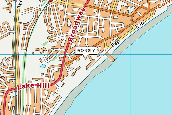 PO36 8LY map - OS VectorMap District (Ordnance Survey)