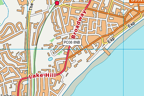 PO36 8NB map - OS VectorMap District (Ordnance Survey)