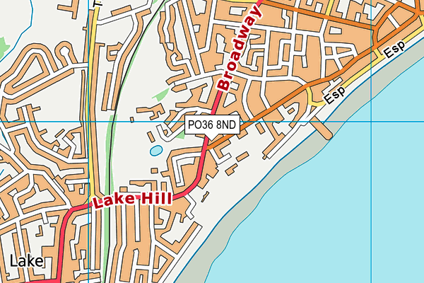 PO36 8ND map - OS VectorMap District (Ordnance Survey)