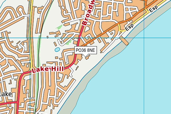 PO36 8NE map - OS VectorMap District (Ordnance Survey)