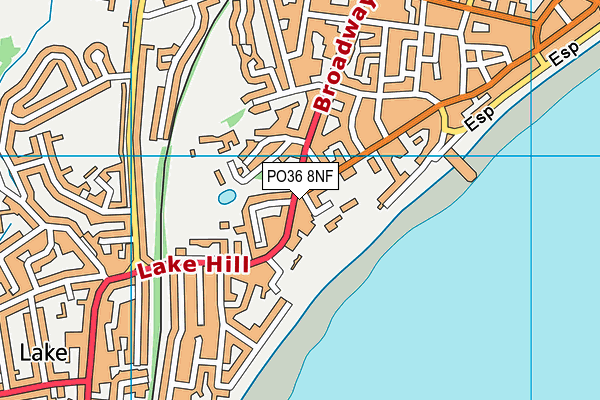 PO36 8NF map - OS VectorMap District (Ordnance Survey)