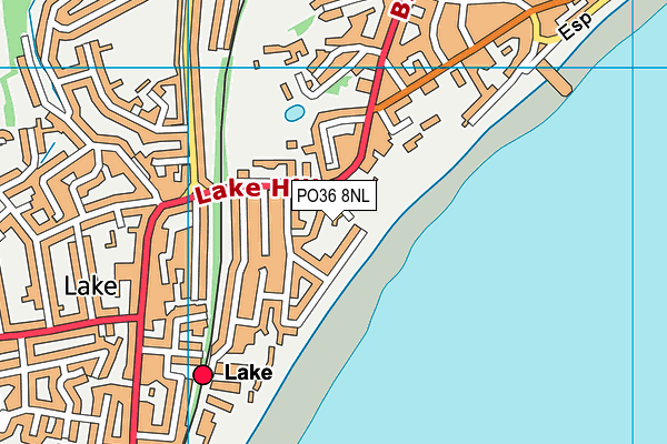 PO36 8NL map - OS VectorMap District (Ordnance Survey)