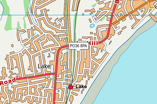 PO36 8PA map - OS VectorMap District (Ordnance Survey)