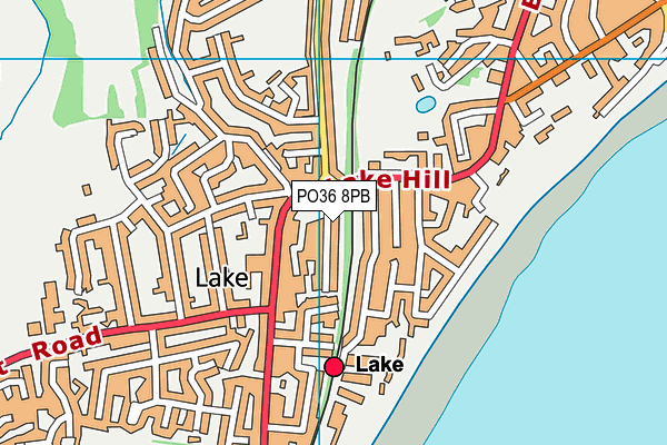 PO36 8PB map - OS VectorMap District (Ordnance Survey)