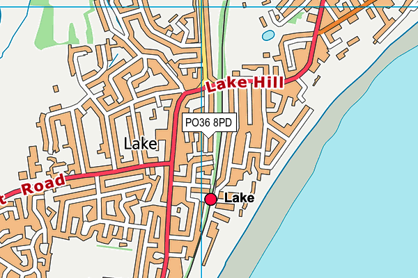 PO36 8PD map - OS VectorMap District (Ordnance Survey)