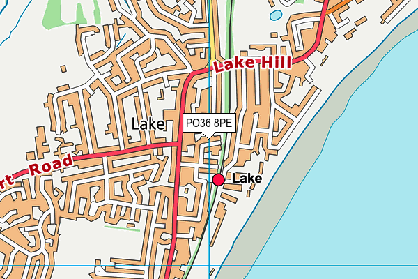 PO36 8PE map - OS VectorMap District (Ordnance Survey)