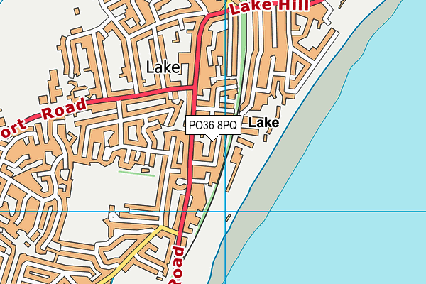 PO36 8PQ map - OS VectorMap District (Ordnance Survey)