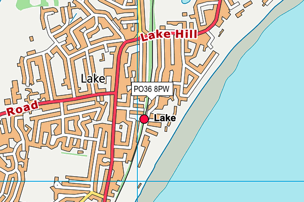 PO36 8PW map - OS VectorMap District (Ordnance Survey)